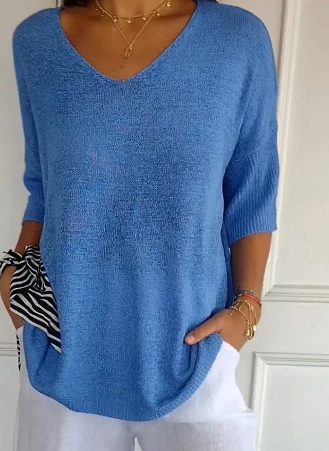 Aida | Maglione Leggero Con Scollo a V 1