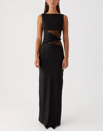Abito Lungo Donna | Inserti in Pizzo & Silhouette Aderente