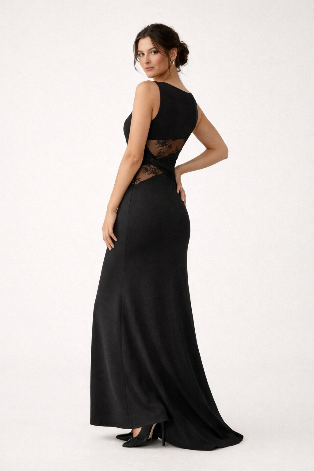 Abito Lungo Donna | Inserti in Pizzo & Silhouette Aderente