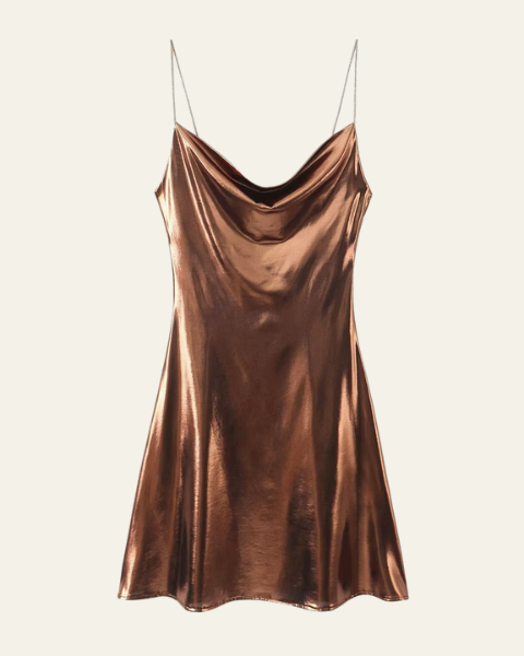 Abito Midi Donna | Effetto Iridescente & Scollo Cowl Sensuale