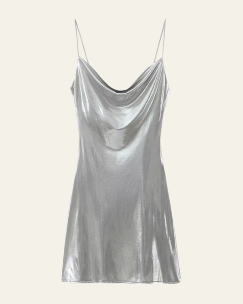 Abito Midi Donna | Effetto Iridescente & Scollo Cowl Sensuale