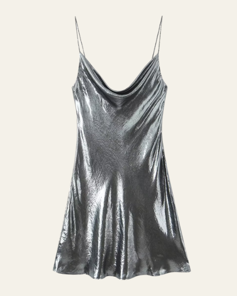 Abito Midi Donna | Effetto Iridescente & Scollo Cowl Sensuale
