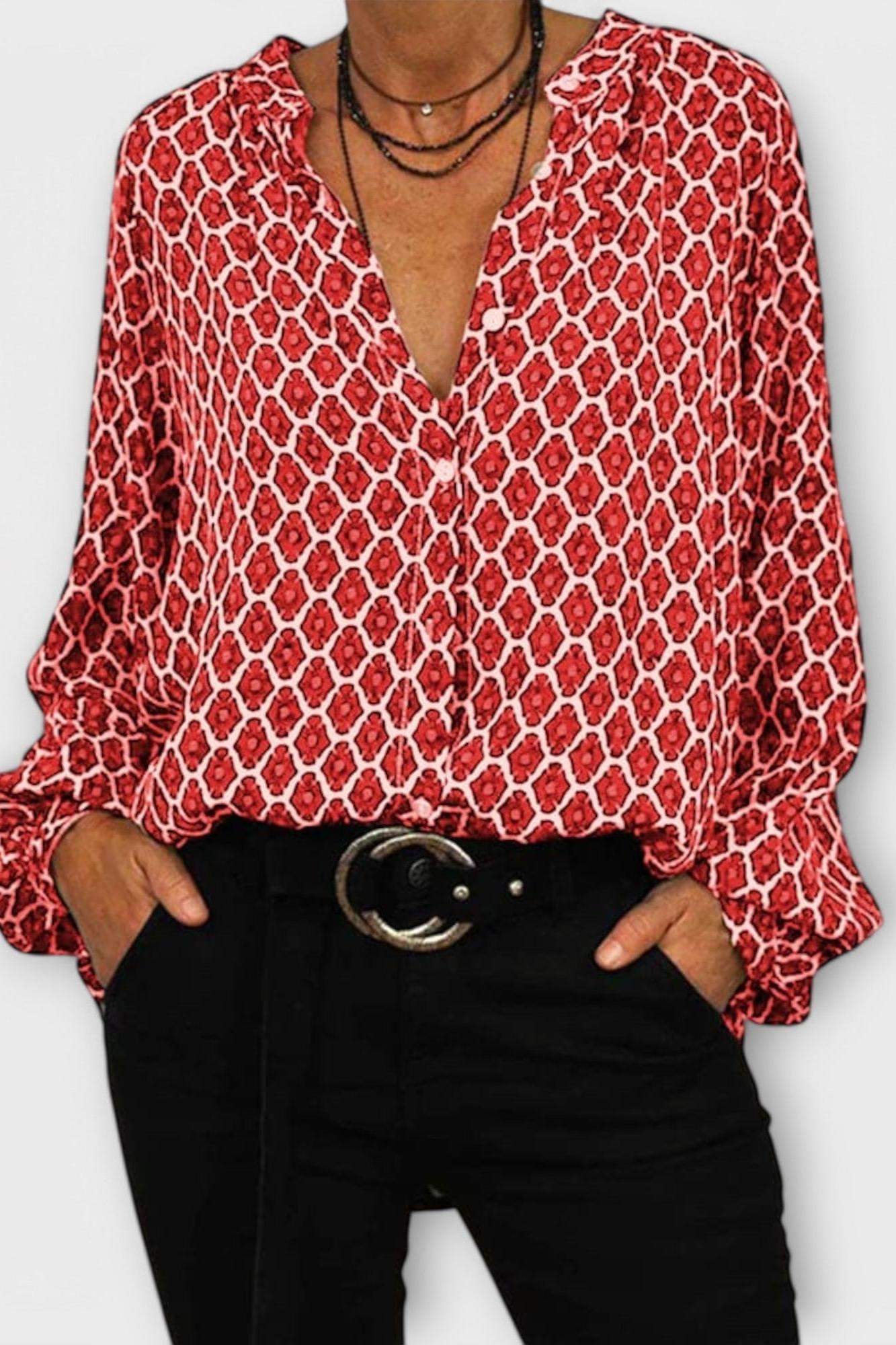 Beatriz - Camicia elegante con scollo a V 1