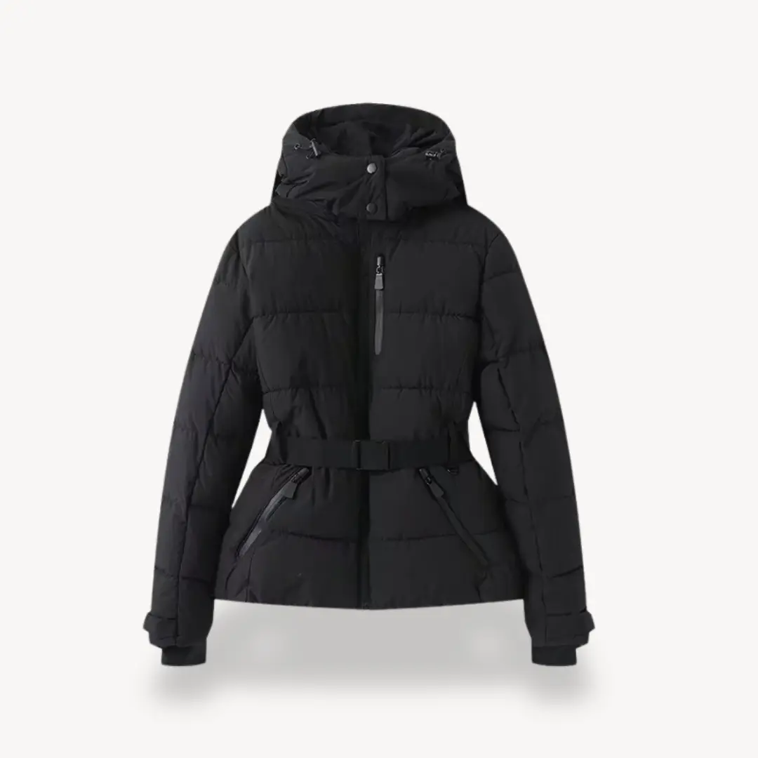 Belted Puffer Jacket for Women – Stylish &amp; Warm-Caliboot