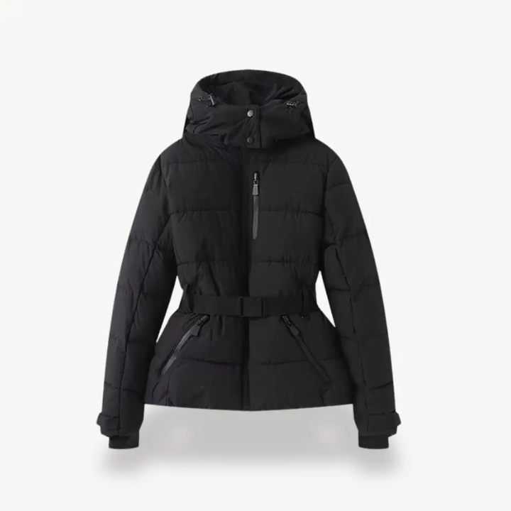 Belted Puffer Jacket for Women – Stylish &amp; Warm-Caliboot
