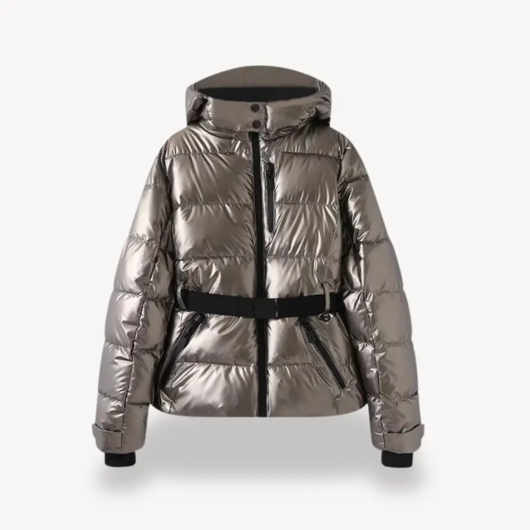Belted Puffer Jacket for Women – Stylish &amp; Warm-Caliboot