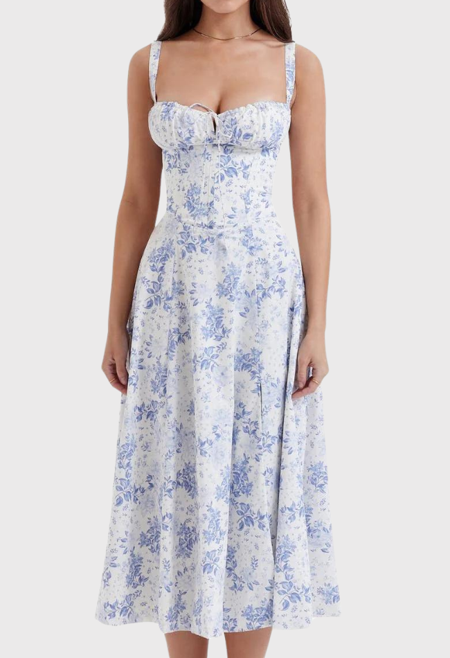 Betania | Abito a corsetto midi autunnale comodo ed elegante 1