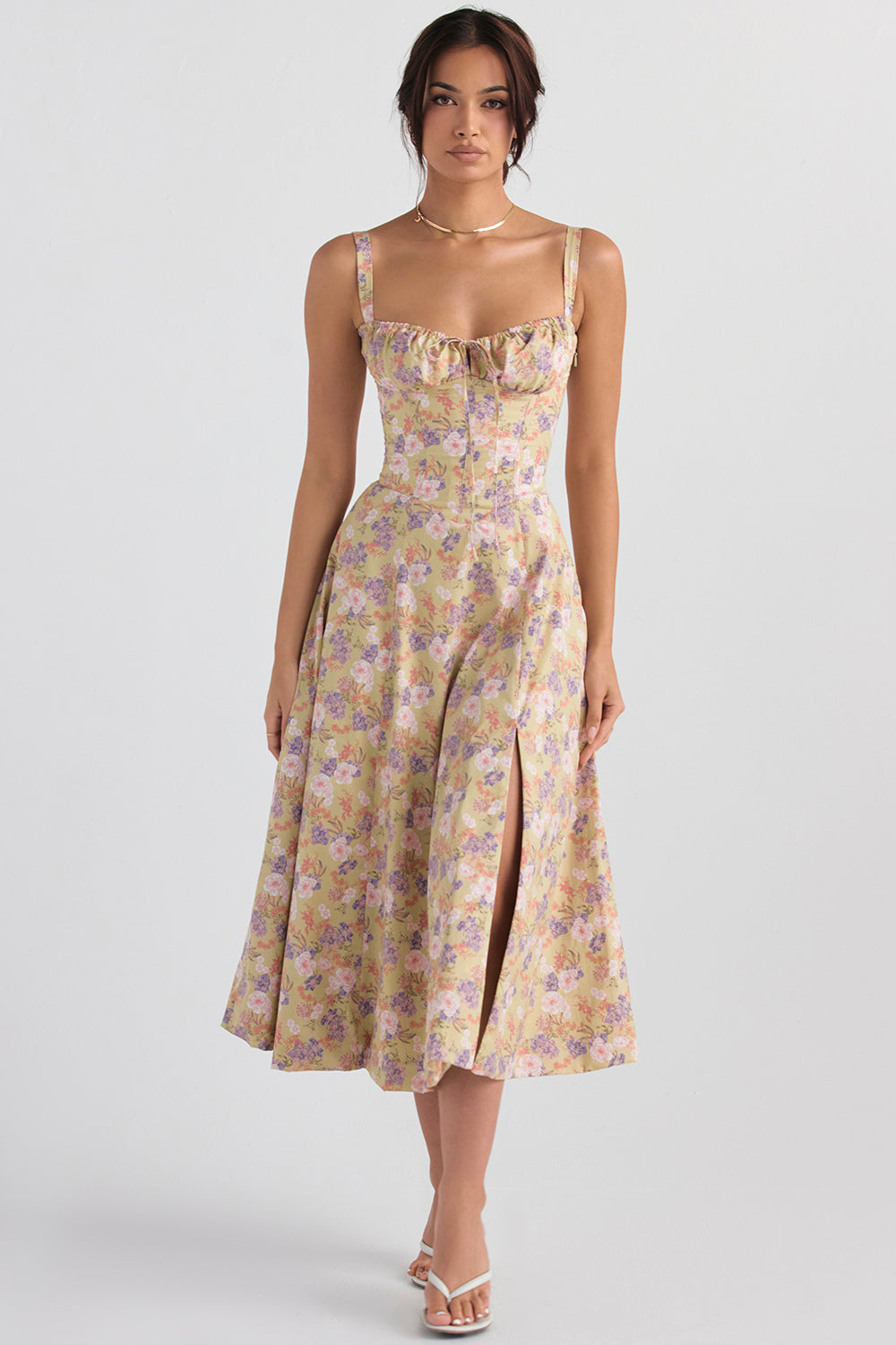 Betania | Abito a corsetto midi autunnale comodo ed elegante 2