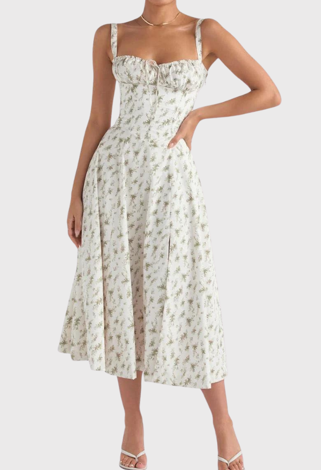 Betania | Abito a corsetto midi autunnale comodo ed elegante 3