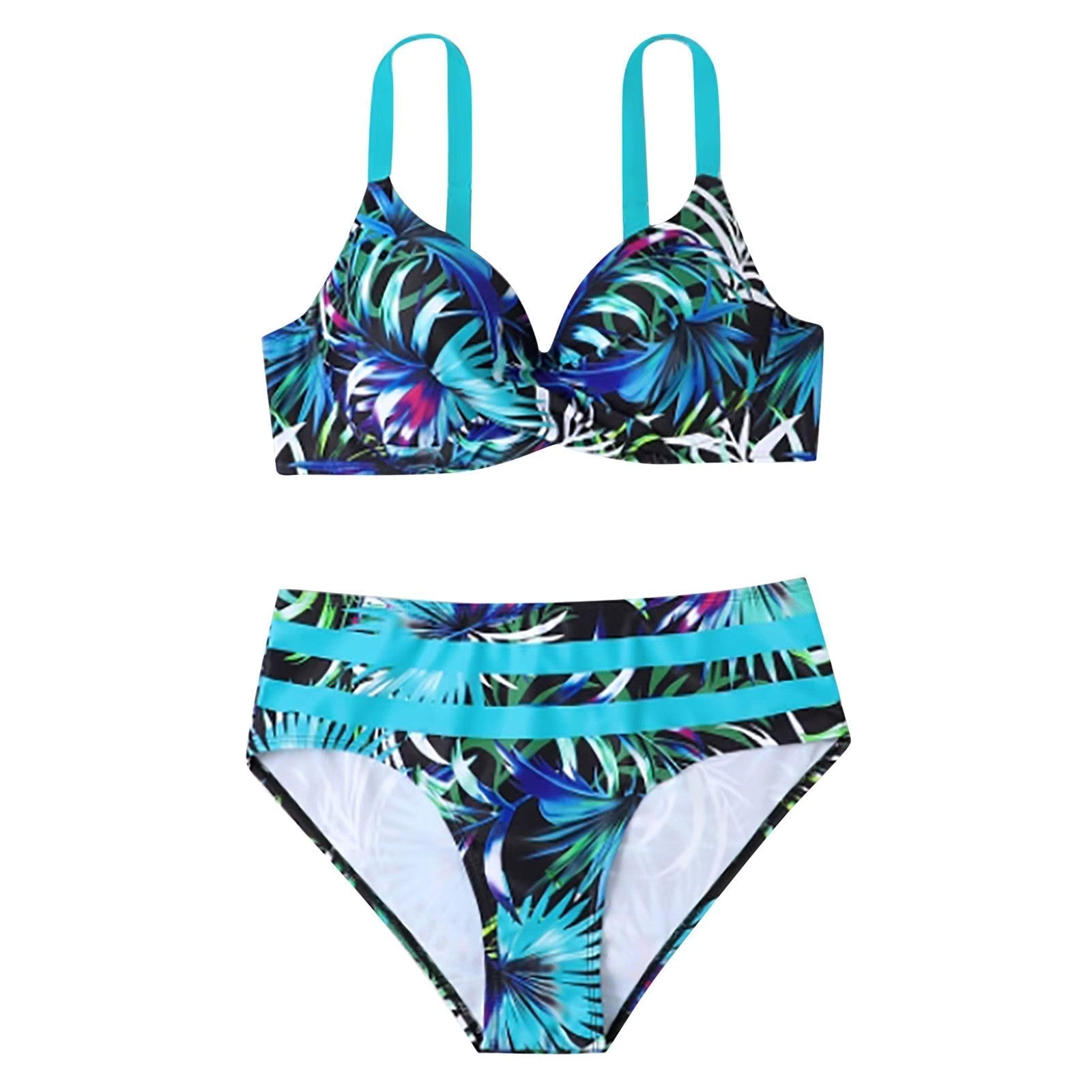Bikini Donna | Stampa Tropicale & Vita Alta Valorizzante