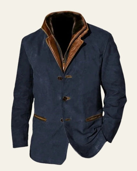 Blazer Uomo | Camoscio con Colletto Strutturato