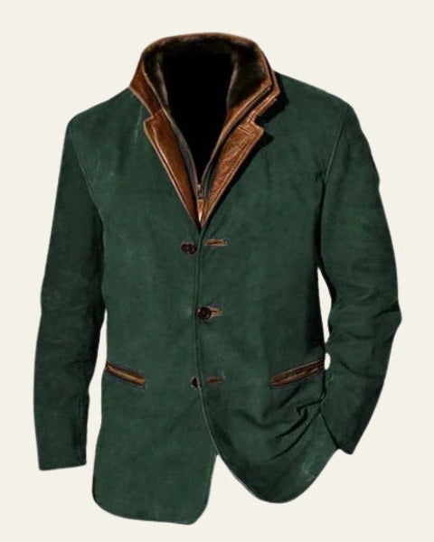 Blazer Uomo | Camoscio con Colletto Strutturato