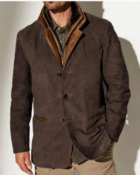 Blazer Uomo | Camoscio con Colletto Strutturato