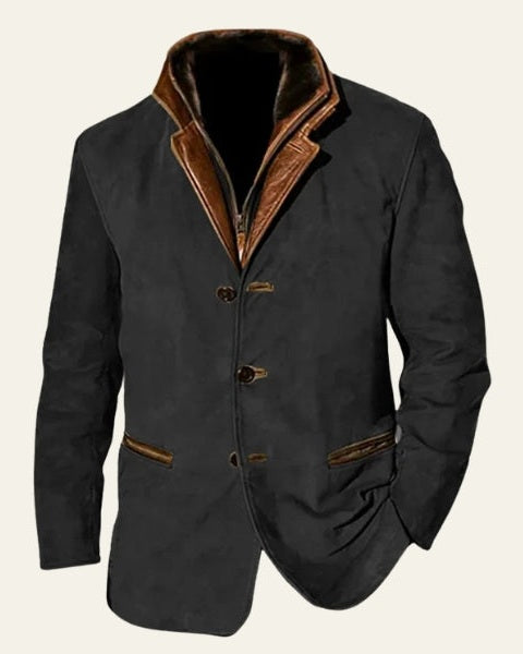 Blazer Uomo | Camoscio con Colletto Strutturato