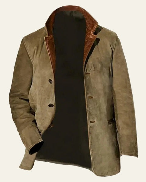 Blazer Uomo | Camoscio con Colletto Strutturato