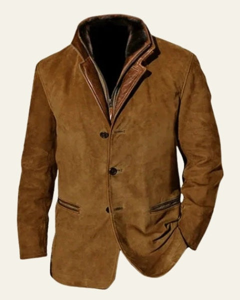 Blazer Uomo | Camoscio con Colletto Strutturato