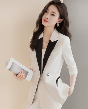 Blazer Femminile Scollo Sottile – Design Asimmetrico, Adatto per Lavoro e Uso Casual 0