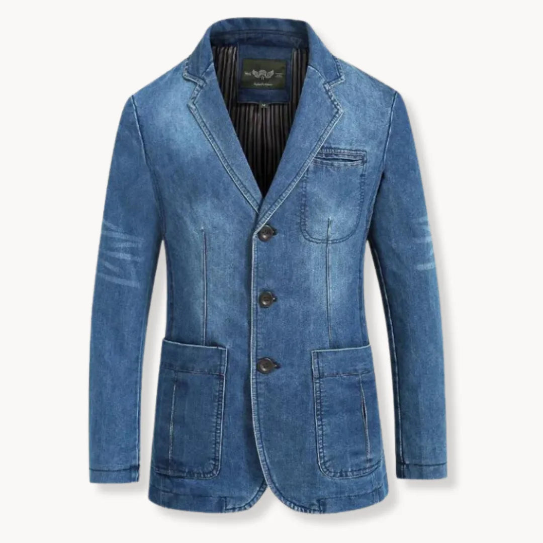 Blazer Uomo Slim Fit – Con Colletto Revers e Tasche Applicate, Adatto per Lavoro e Occasioni Formali 3