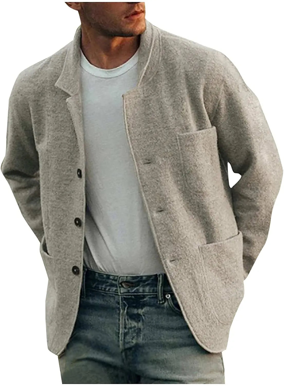 Blazer elegante da uomo con tasche 4