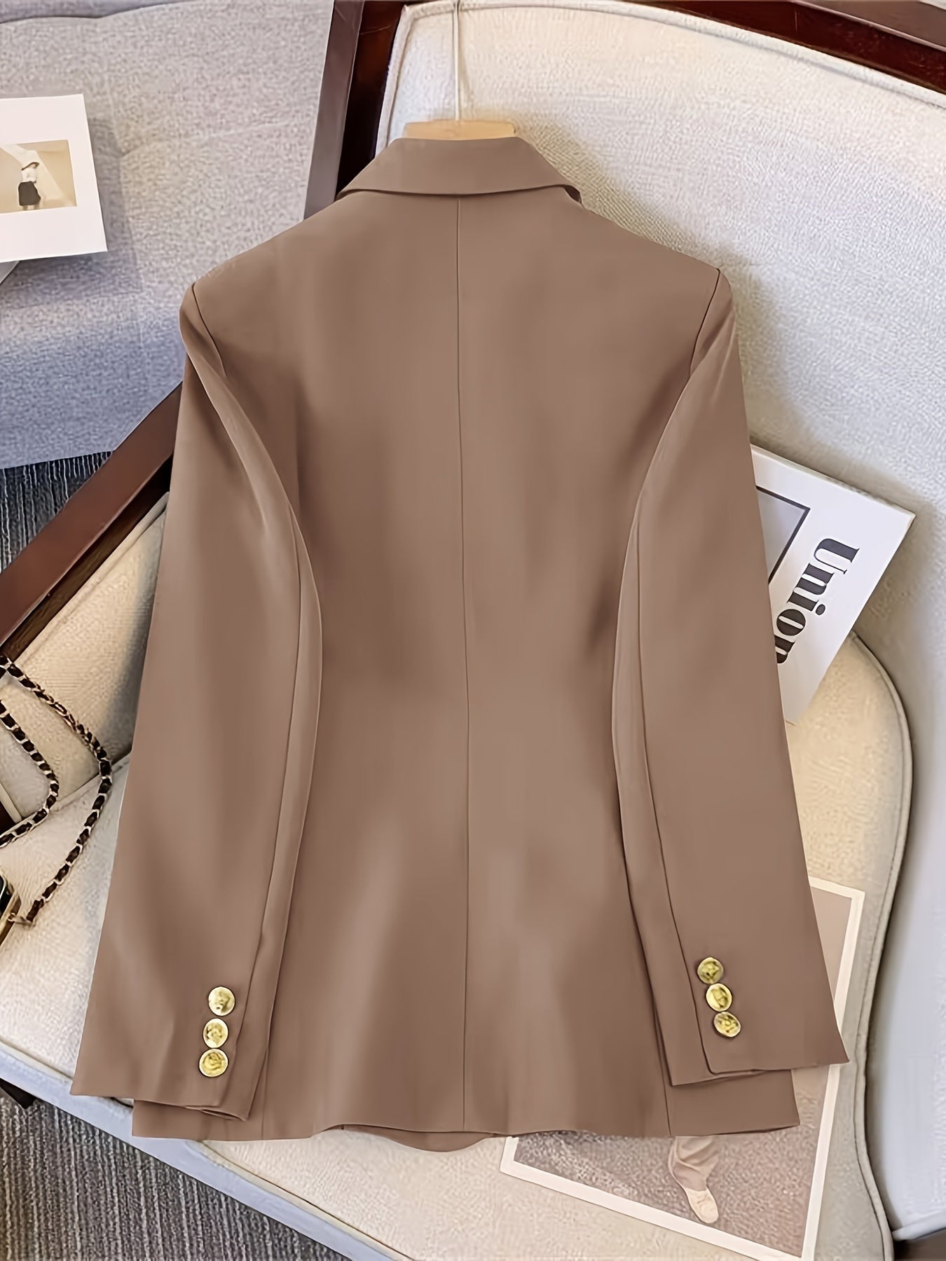 Blazer elegante e sottile da donna con bottoni dorati | Ideale per tutte le stagioni 5