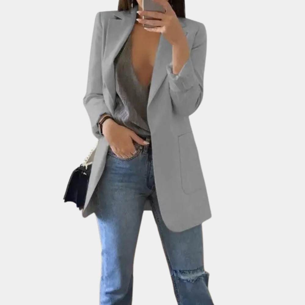 Blazer lungo sartoriale premium sofisticato da donna 3