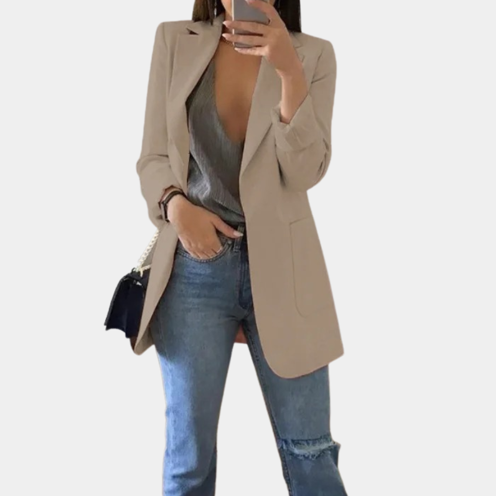 Blazer lungo sartoriale premium sofisticato da donna 4