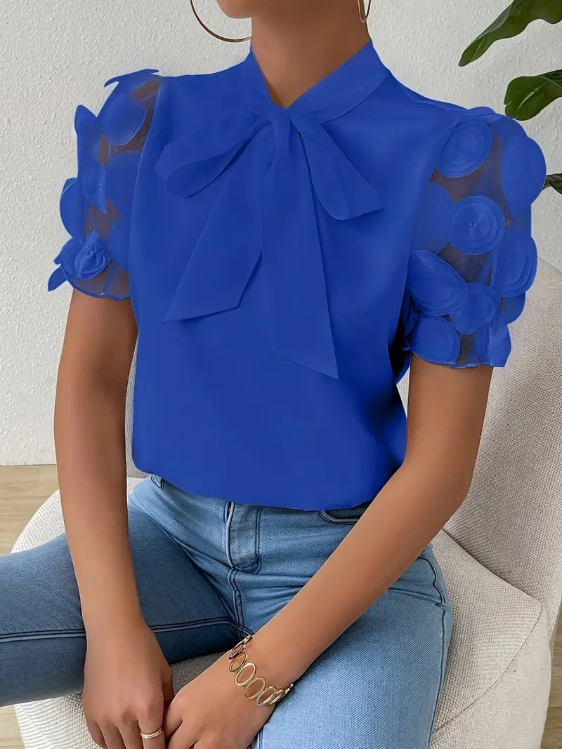 Blusa Donna | Fiocco & Maniche con Rose 3D Romantiche