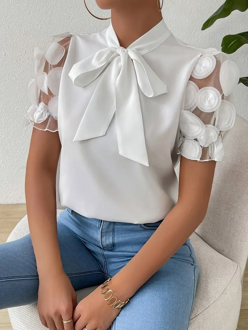 Blusa Donna | Fiocco & Maniche con Rose 3D Romantiche