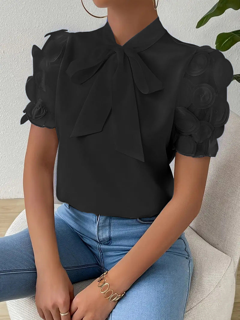 Blusa Donna | Fiocco & Maniche con Rose 3D Romantiche