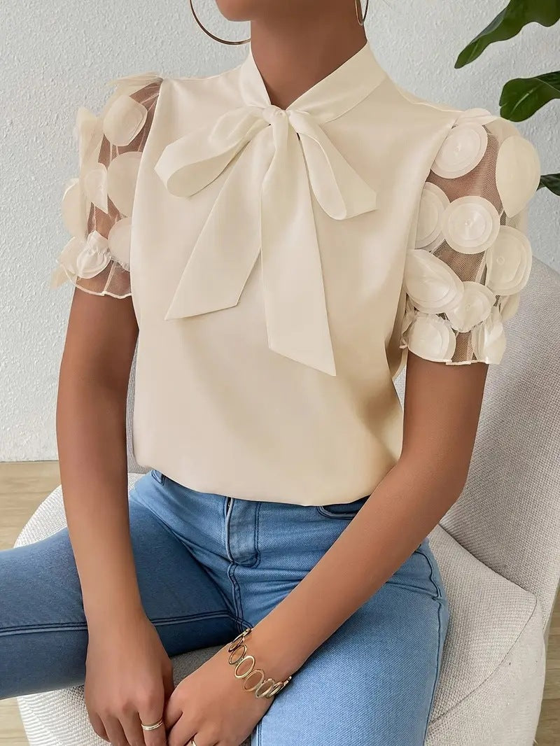Blusa Donna | Fiocco & Maniche con Rose 3D Romantiche