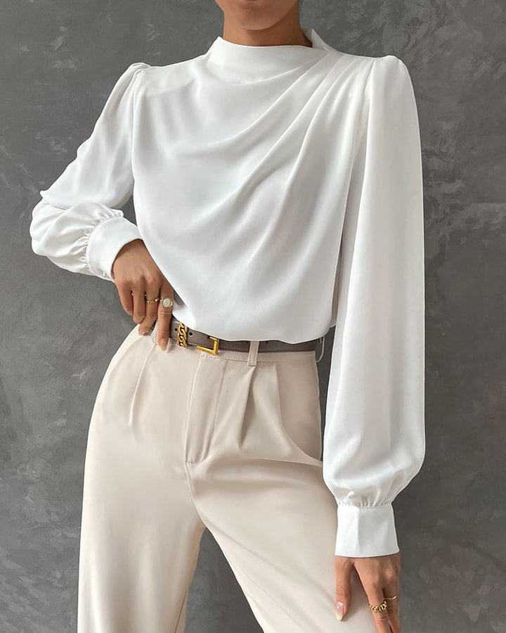 Elegant Blouse | High Neck &amp; Refined Ruffles