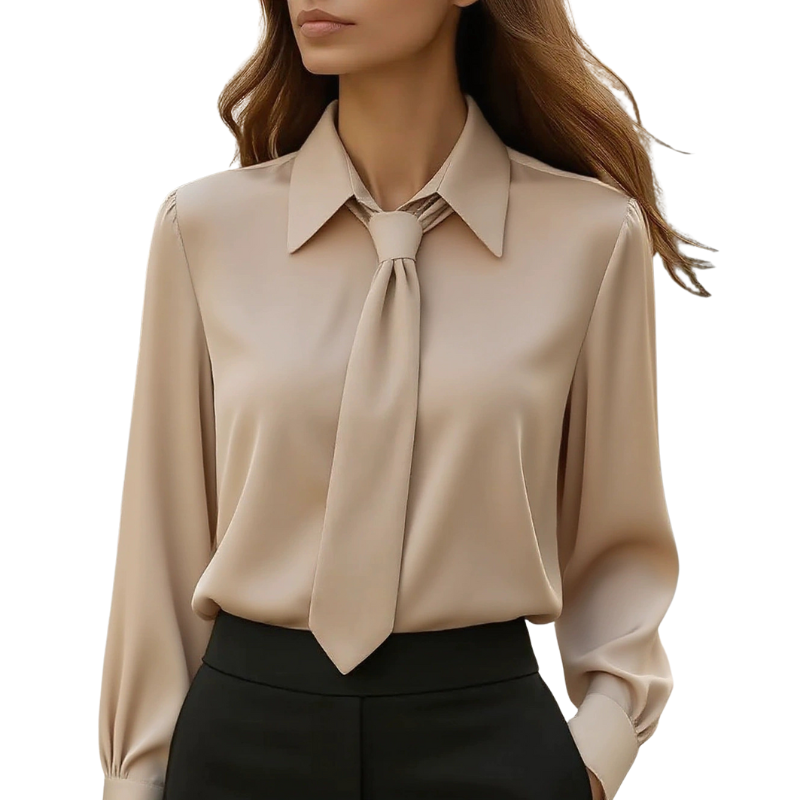 Blusa Scollo V Sottile – Con Bottoni, Adatta per Lavoro e Uso Quotidiano 3