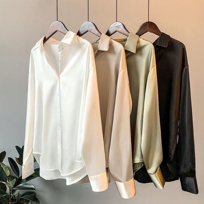 Blusa in raso di L'Aurablend Lotus 2