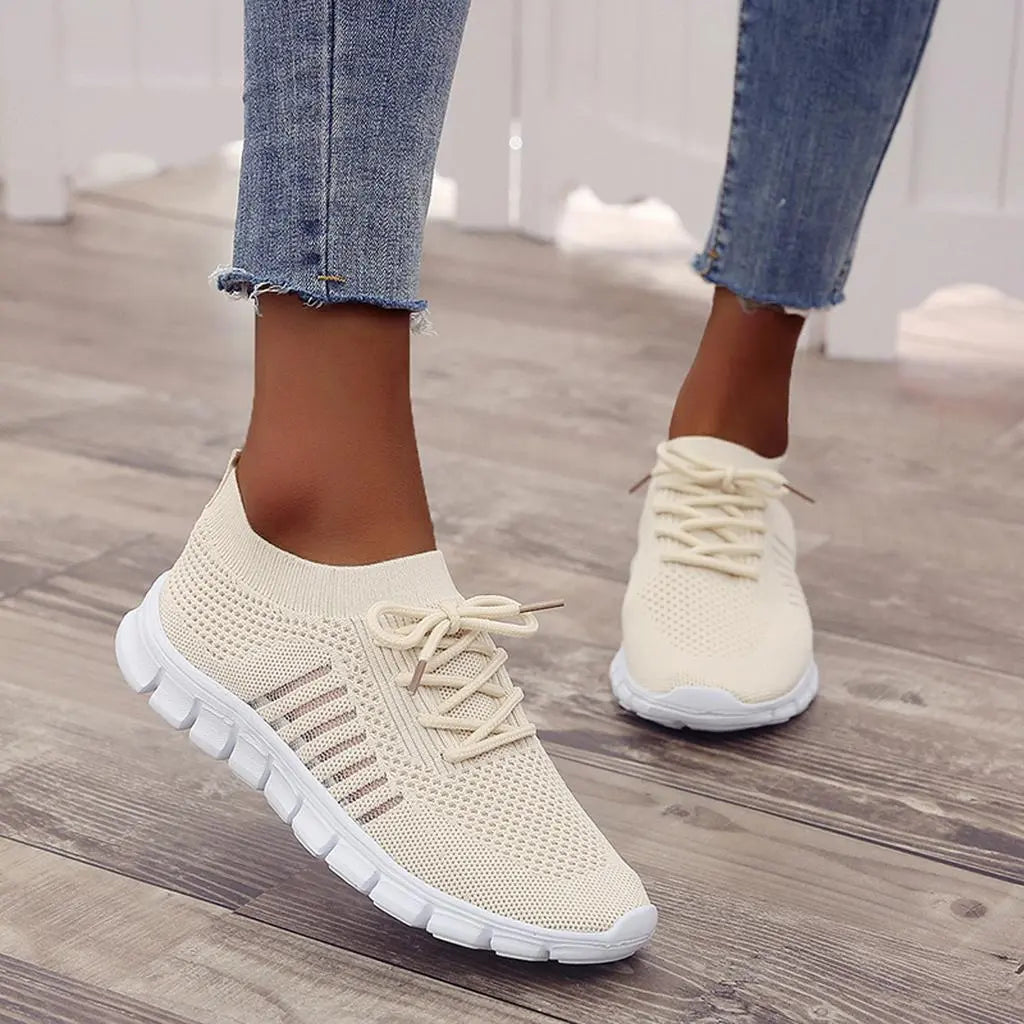 Breathable Knit Sneakers for Women – Lightweight &amp; Comfortable