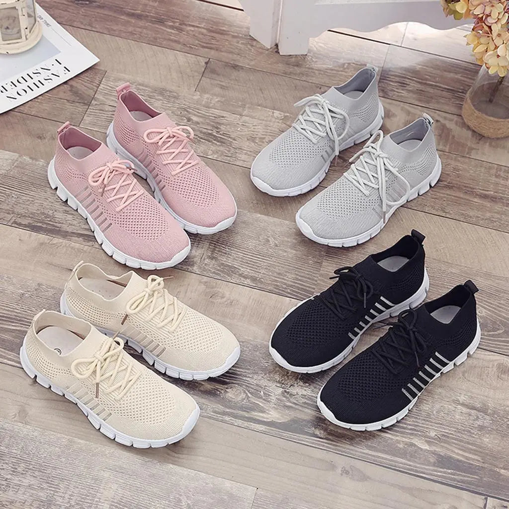 Breathable Knit Sneakers for Women – Lightweight &amp; Comfortable