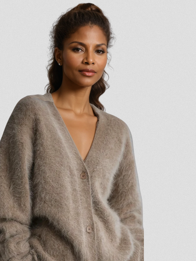 CARDIGAN FUZZY LUXE CELESTE 0