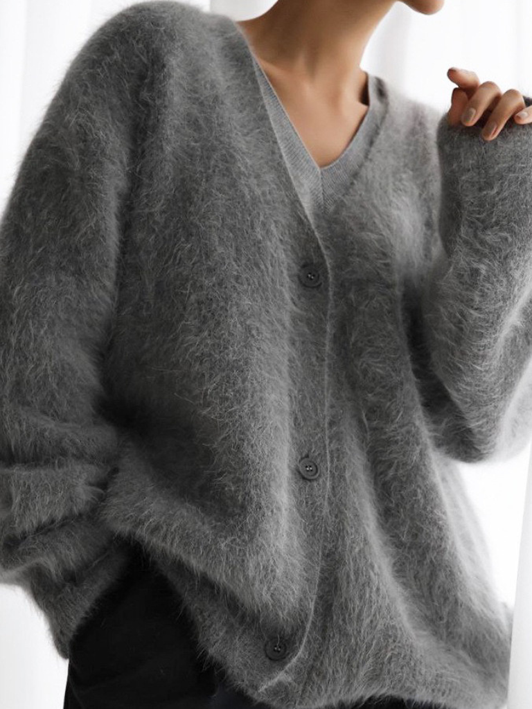 CARDIGAN FUZZY LUXE CELESTE 3