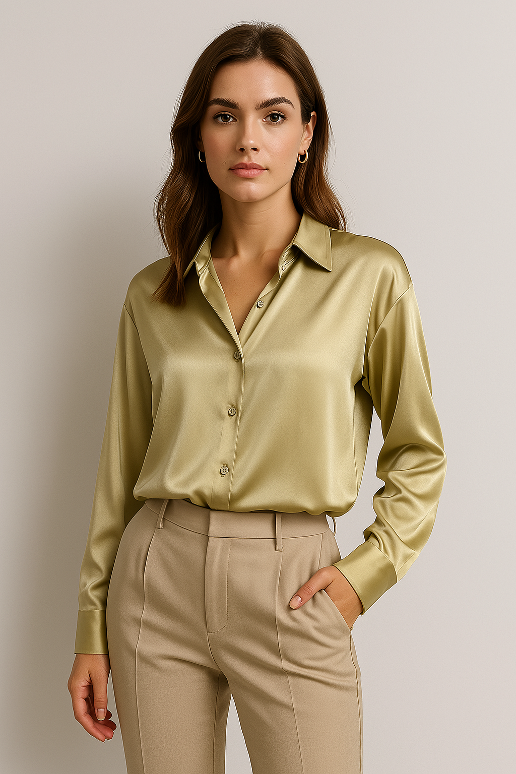 Camicetta Donna Elegante | Effetto Raso & Vestibilità Oversize
