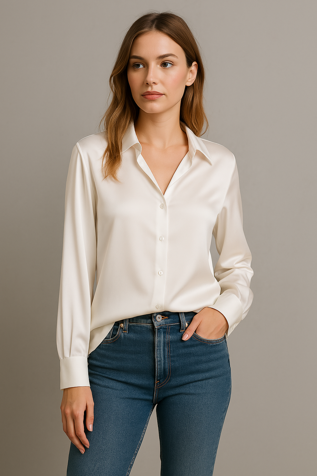 Camicetta Donna Elegante | Effetto Raso & Vestibilità Oversize