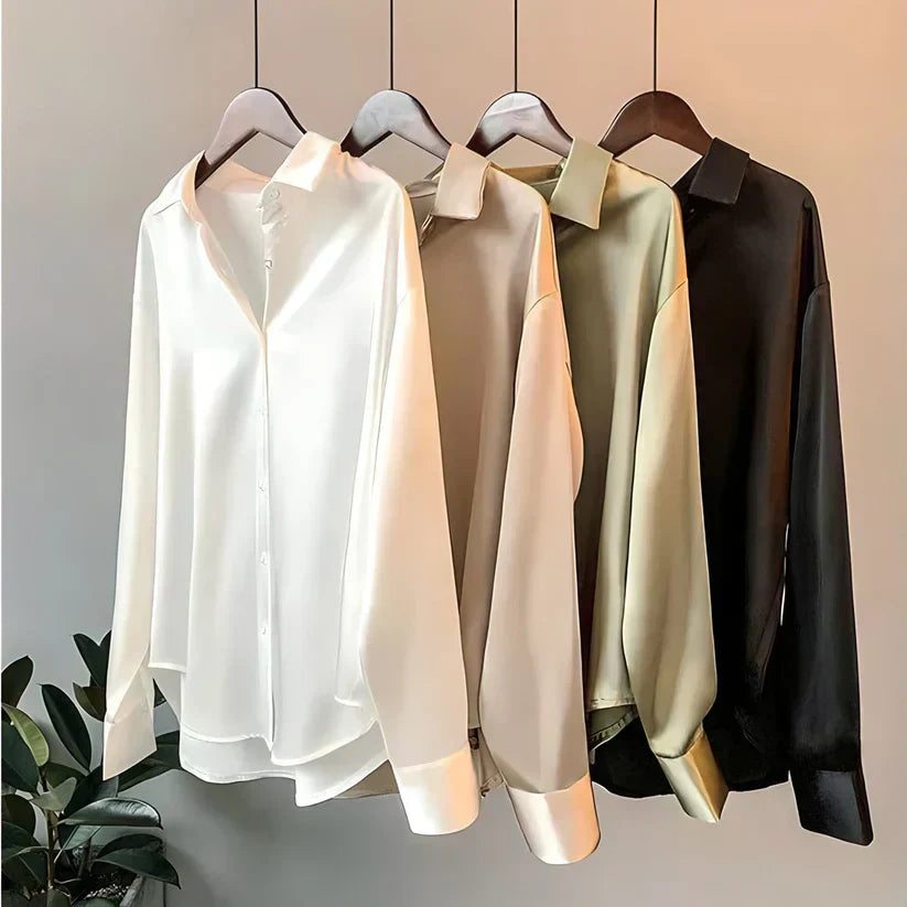 Camicetta Donna Elegante | Effetto Raso & Vestibilità Oversize