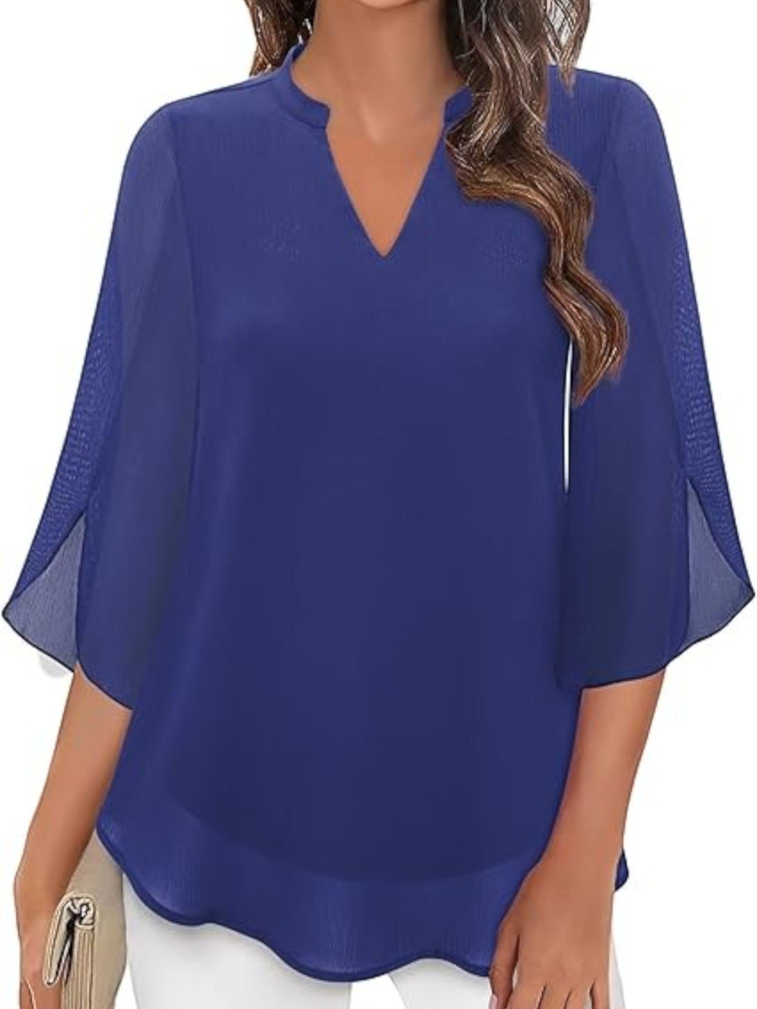 Aurora | Elegante Camicetta Estiva Con Scollo A V Per Donna 6