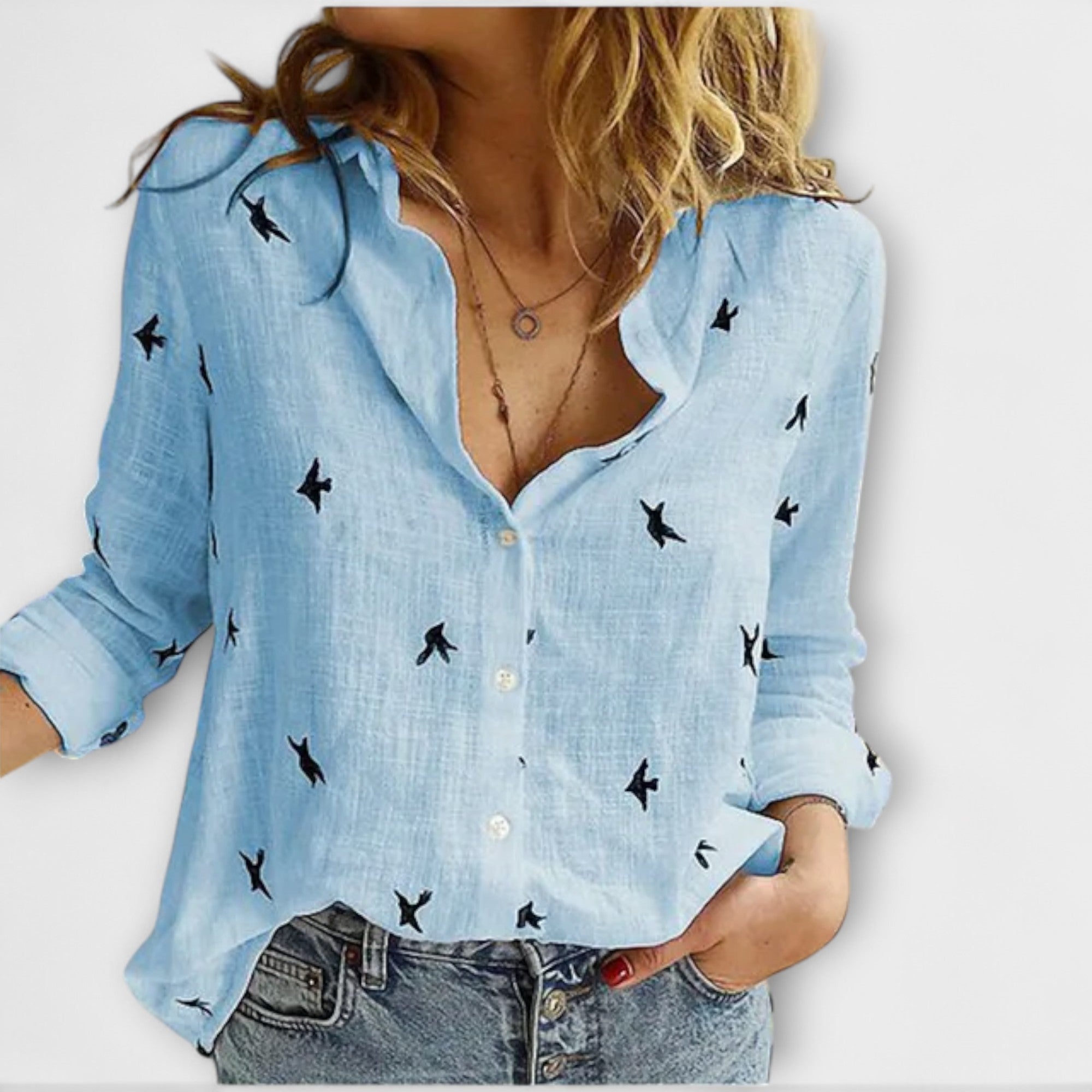 Camicia Donna | Vestibilità Rilassata con Stampa Fantasia