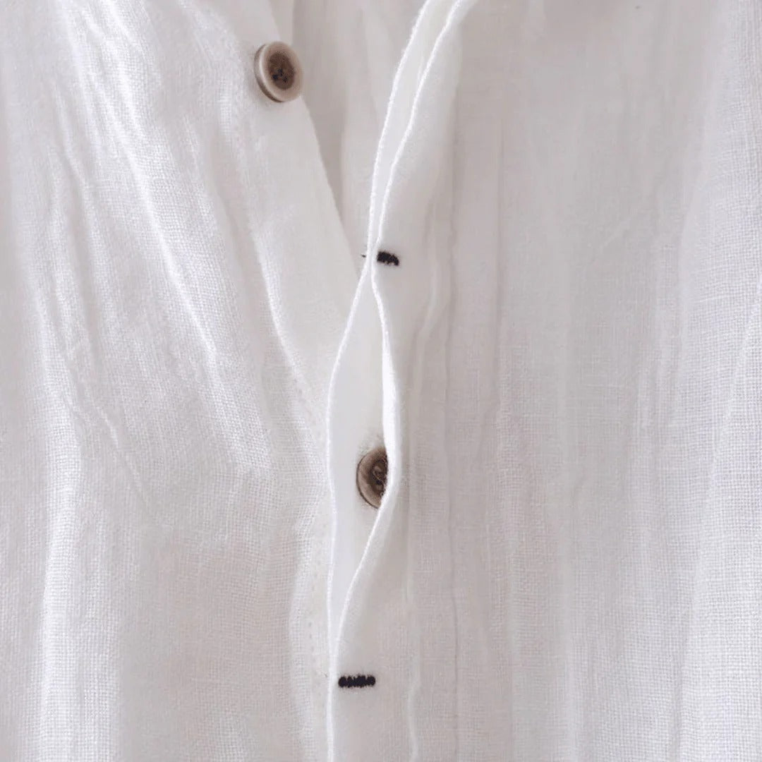 Camicia Estiva Uomo | Colletto Classico & Texture Crinkle Naturale