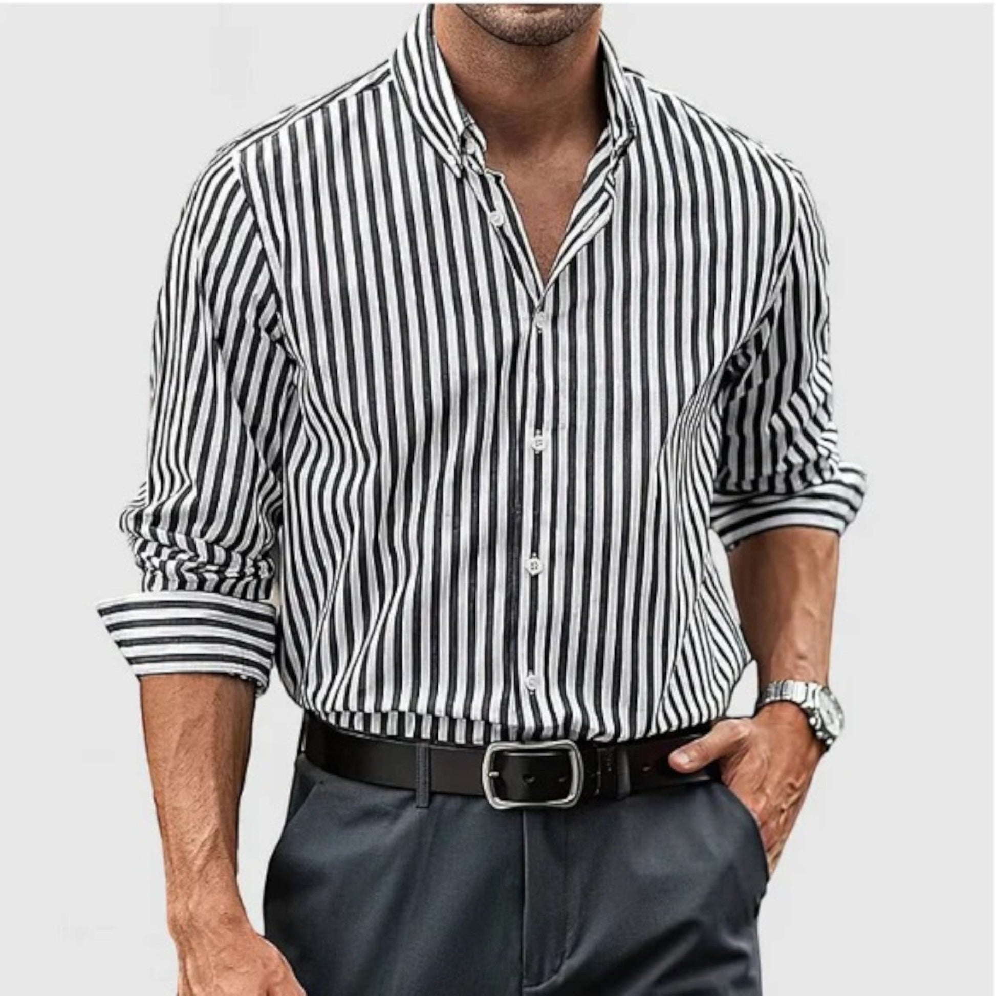 Camicia a Righe in Cotone – Davide 3