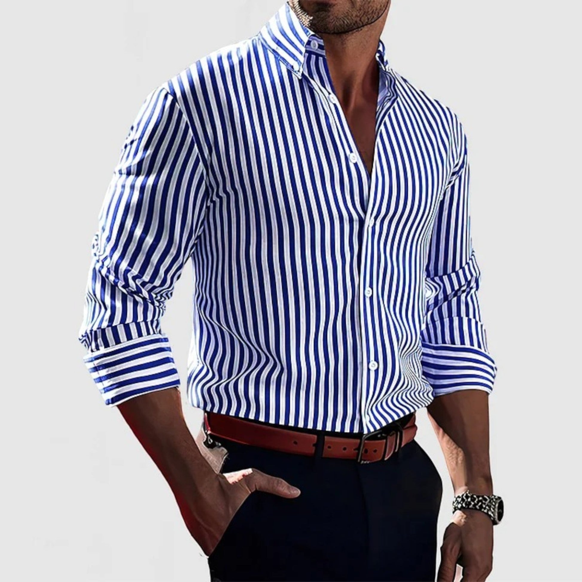 Camicia a Righe in Cotone – Davide 0