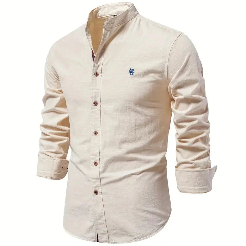 Camicia Uomo con Bottoni - Collo alla Coreana 3