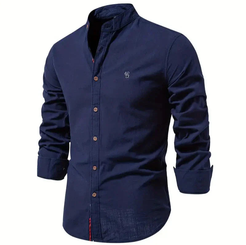 Camicia Uomo con Bottoni - Collo alla Coreana 4