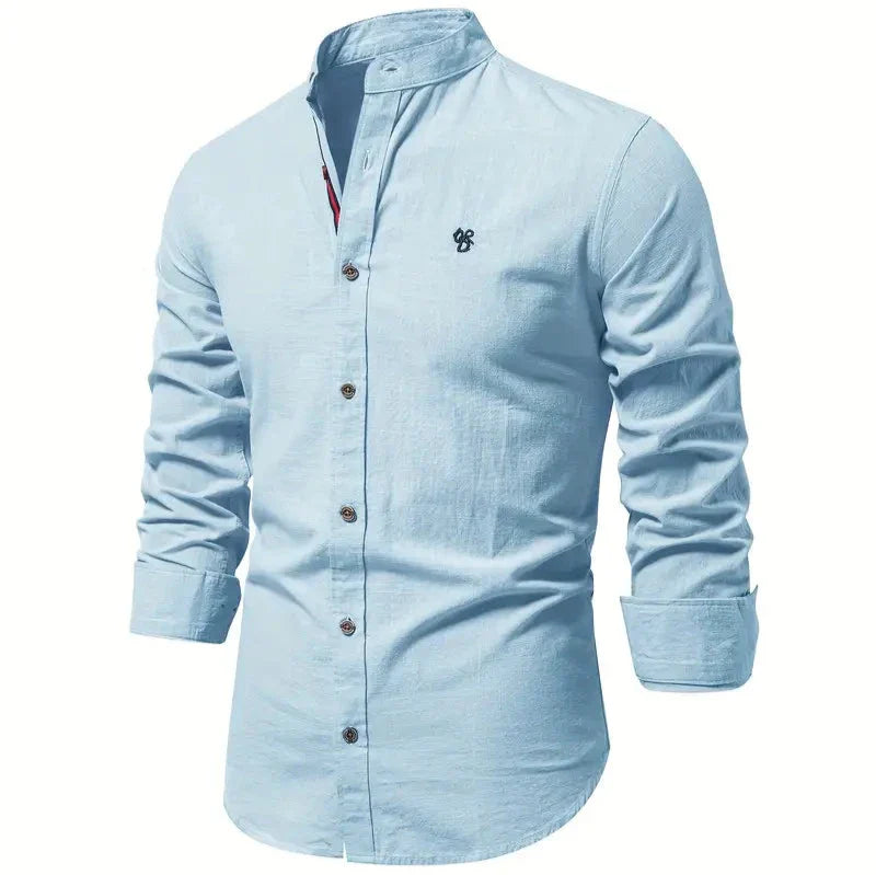 Camicia Uomo con Bottoni - Collo alla Coreana 7