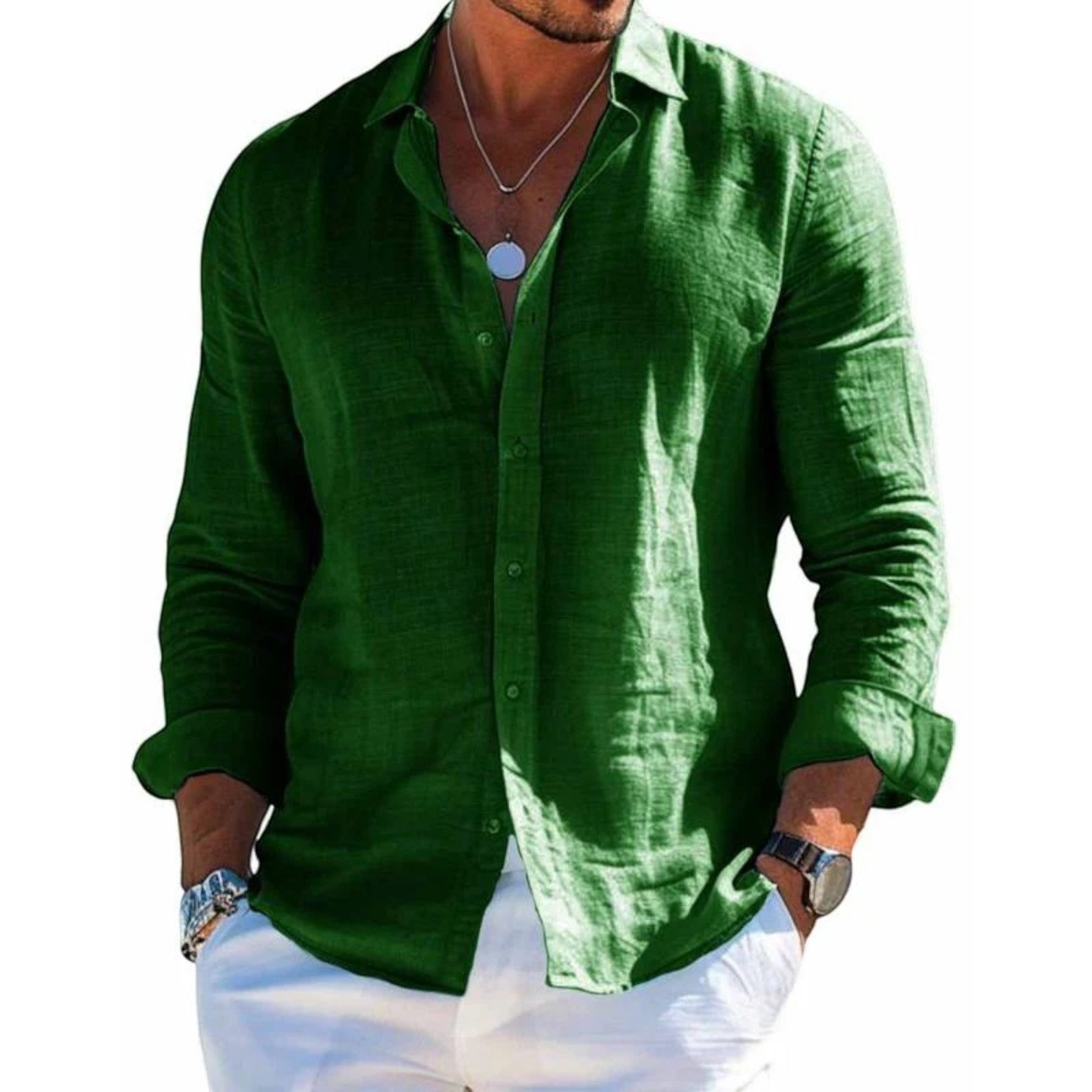 Sandro | Camicia Estiva Traspirante Da Uomo | Maniche Lunghe 4