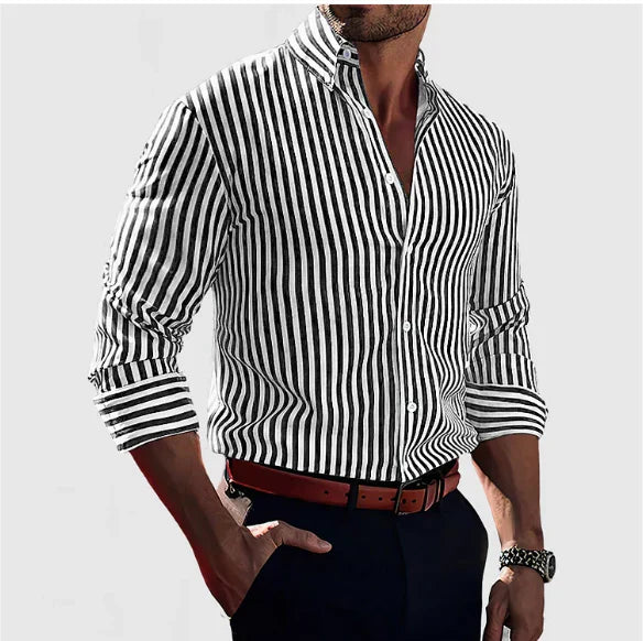 Camicia a Righe Eleganti | Stile Classico Versatile 4